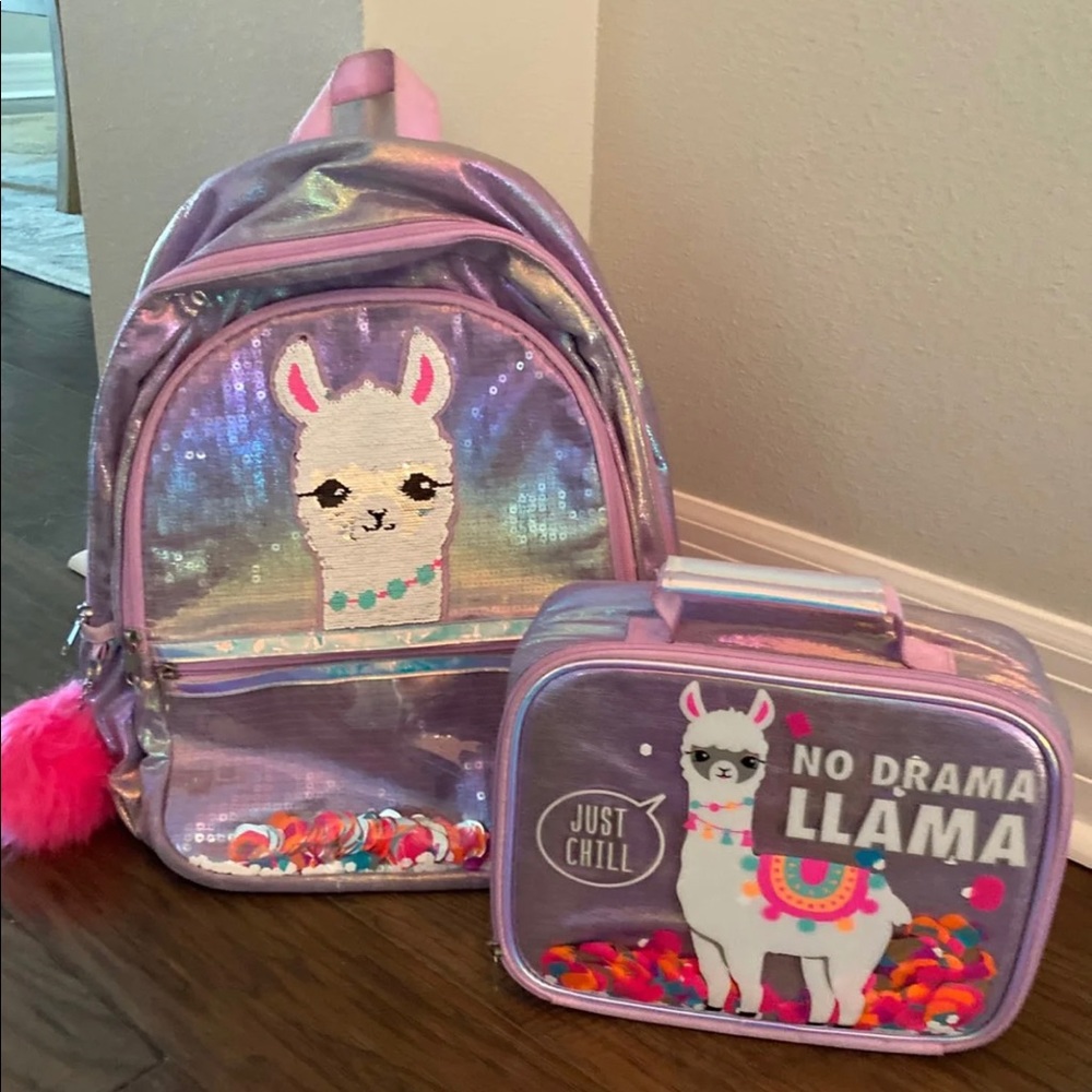 Justice No Drama Lama Backpack & Lunch Box
